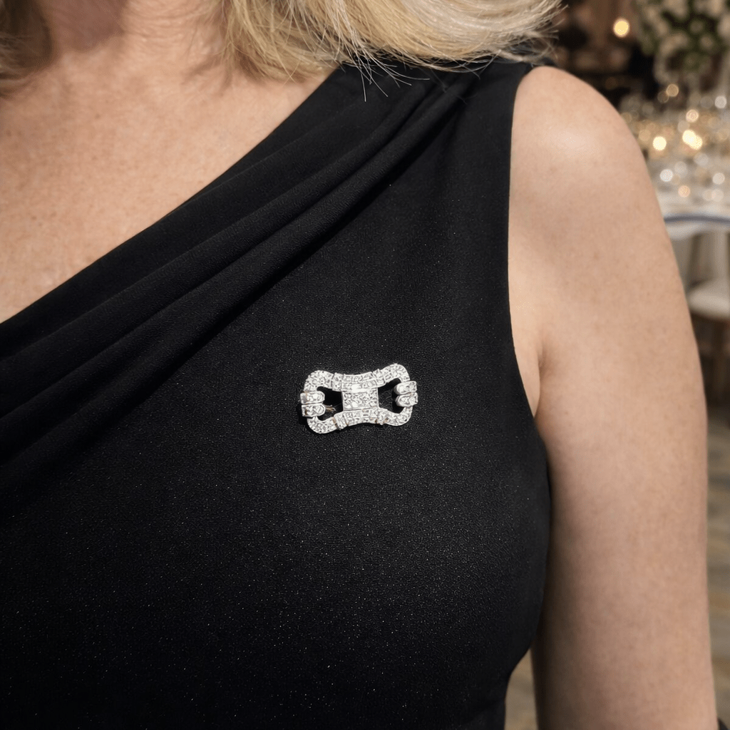 Broche Épingle en or blanc et diamants - Castafiore