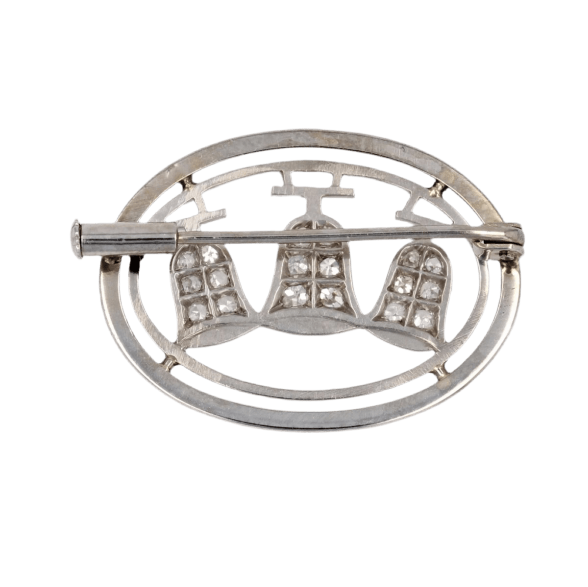 Broche Épingle en or blanc et diamants - Castafiore