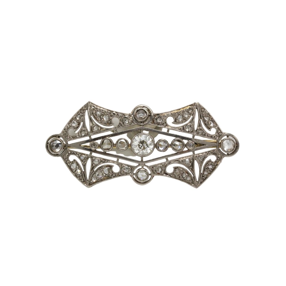 Broche Épingle en or blanc et diamants - Castafiore