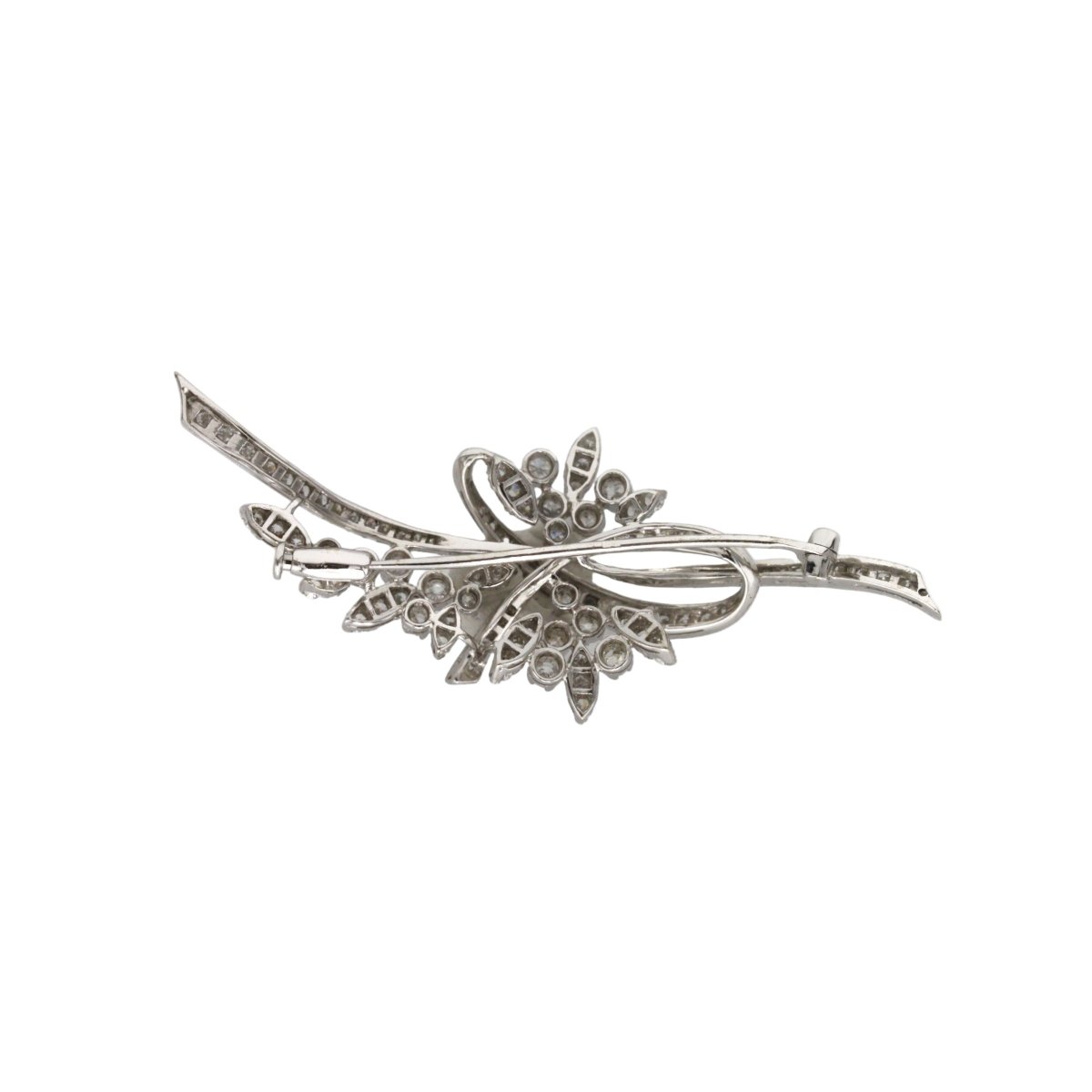 Broche Épingle en or blanc et diamants - Castafiore