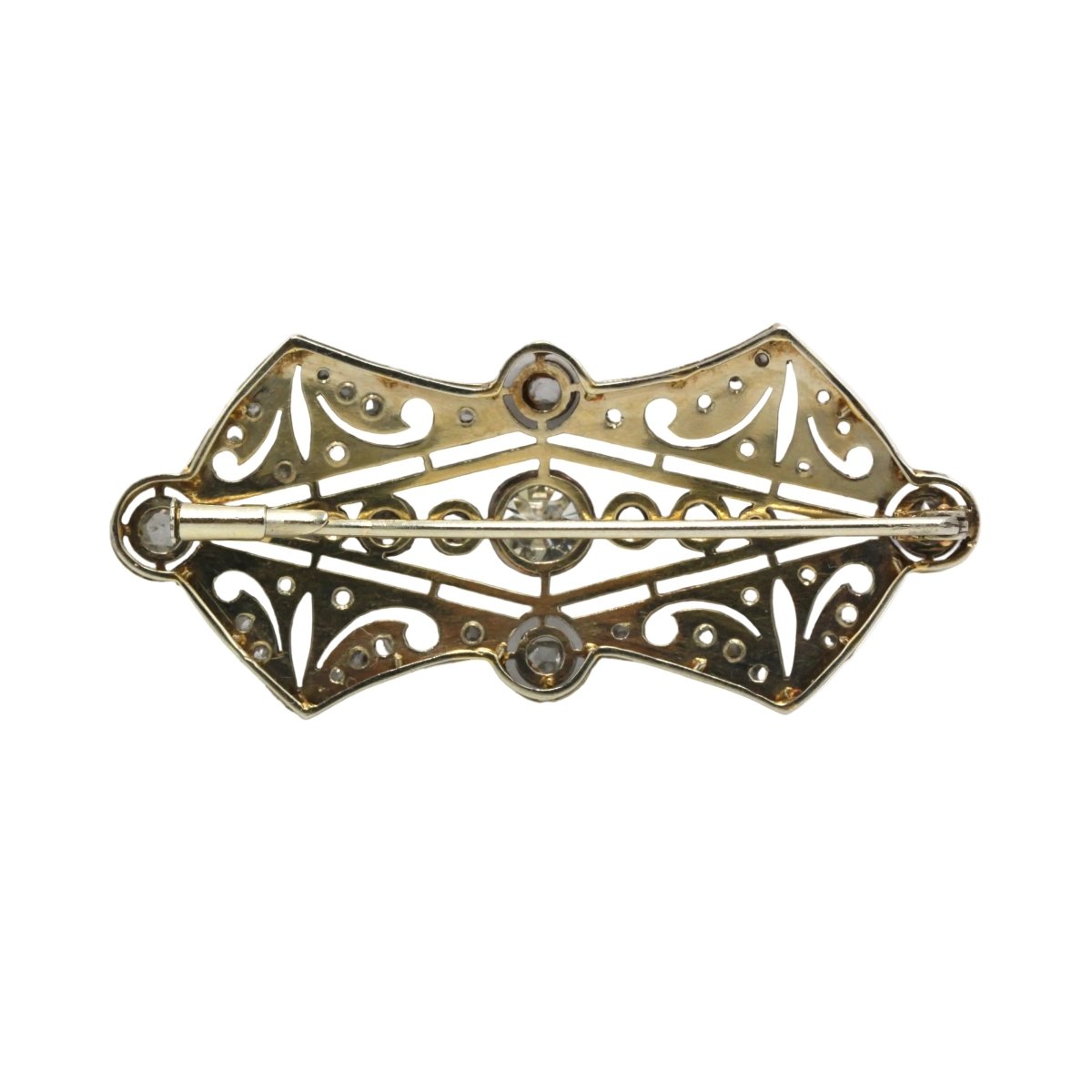 Broche Épingle en or blanc et diamants - Castafiore