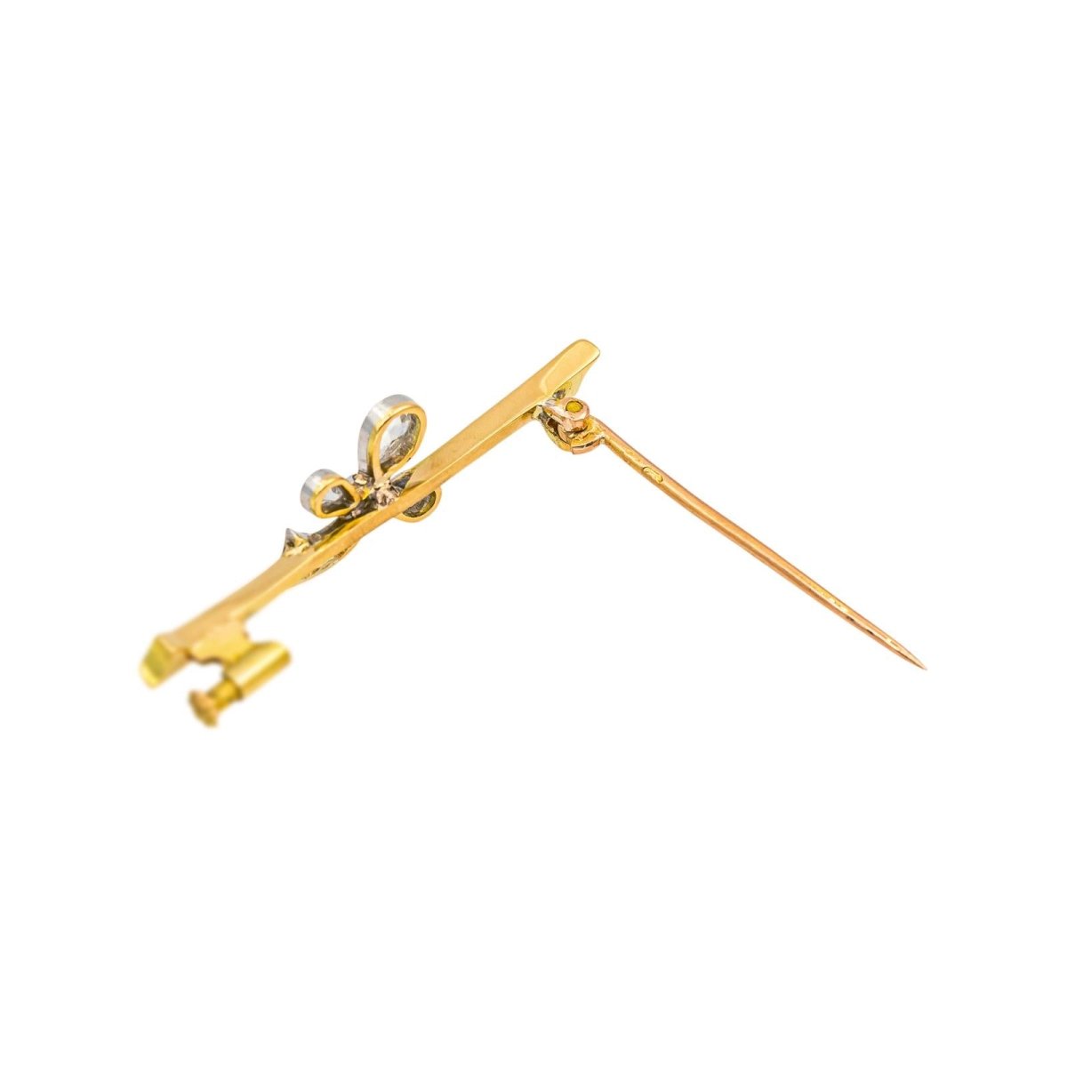 Broche Épingle en or blanc, or jaune et diamants - Castafiore