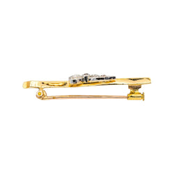 Broche Épingle en or blanc, or jaune et diamants - Castafiore