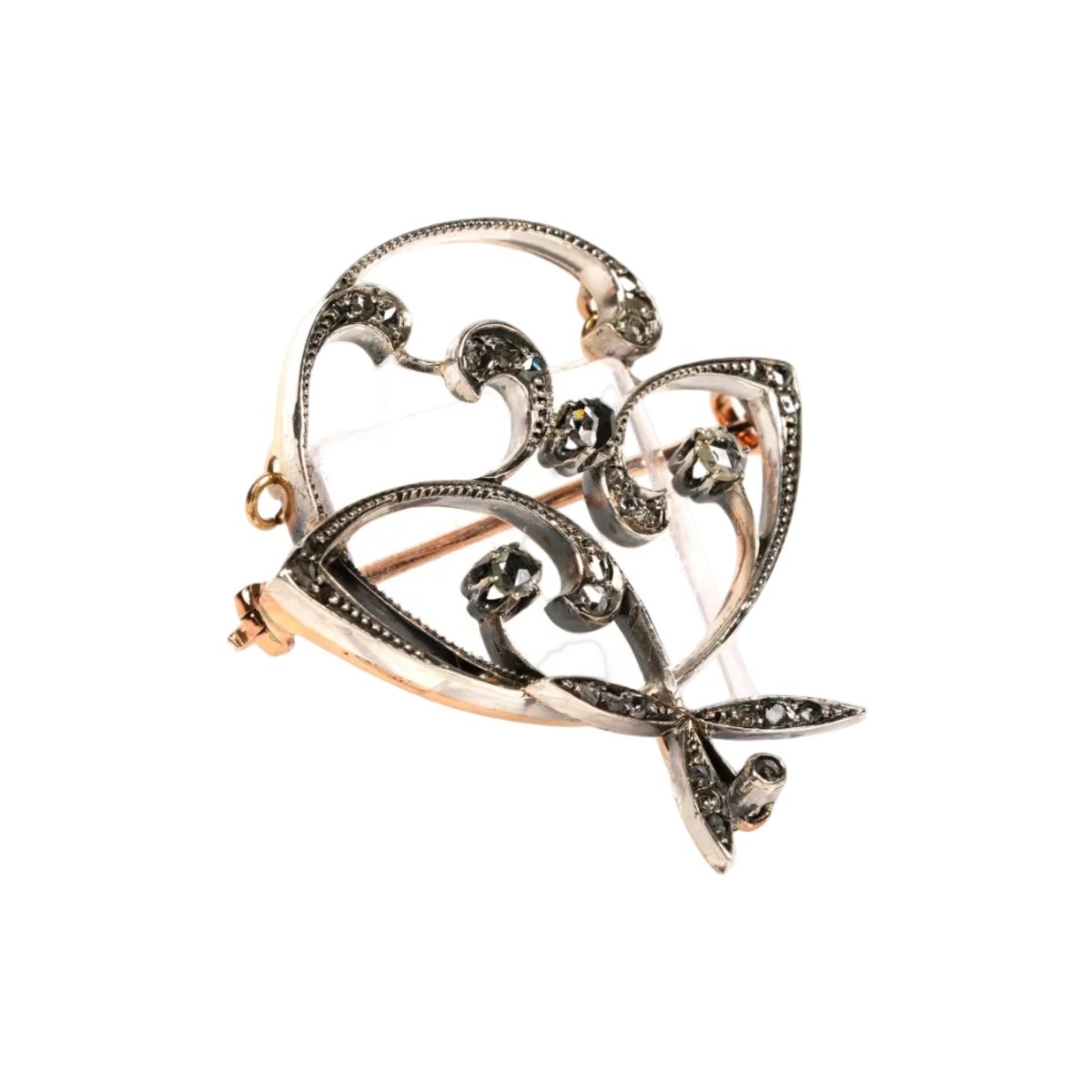 Broche Épingle en or blanc, or jaune et diamants - Castafiore