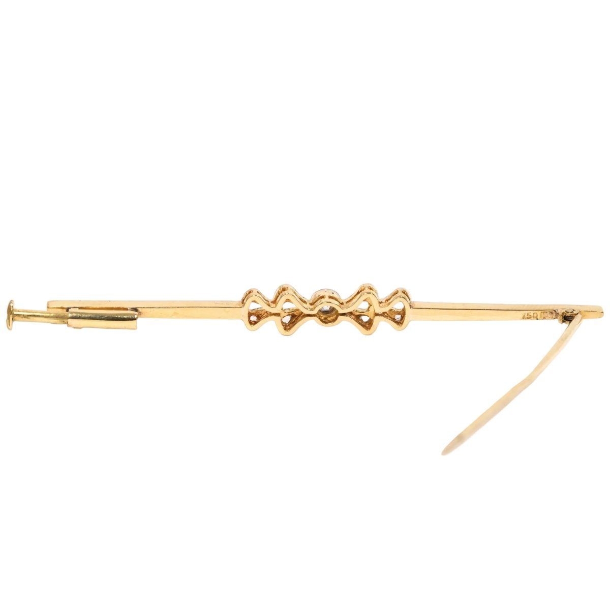 Broche Épingle en or blanc, or jaune et diamants - Castafiore