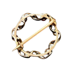 Broche Épingle en or blanc, or jaune, saphirs et diamants - Castafiore