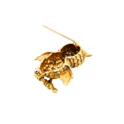 Broche Épingle en or blanc, or jaune, saphirs et diamants - Castafiore