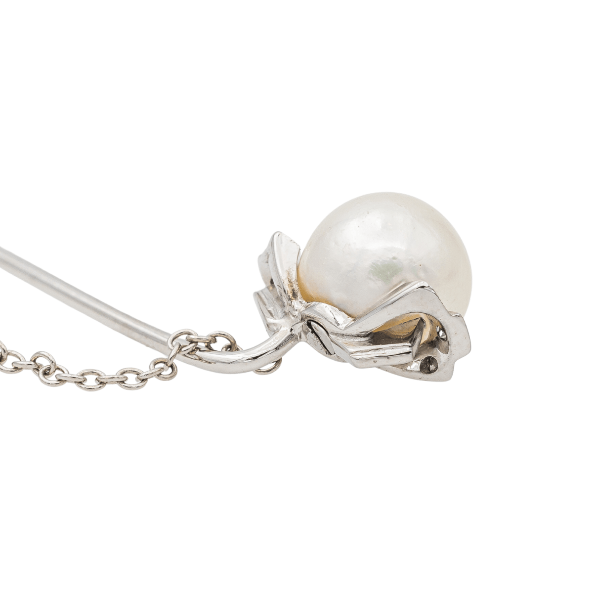 Broche Épingle en or blanc, perle et diamants - Castafiore