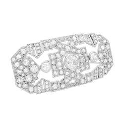 Broche Épingle en or blanc, platine et diamants - Castafiore
