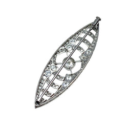 Broche Épingle en or blanc, platine et diamants - Castafiore