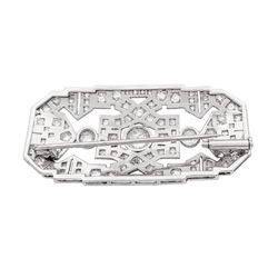 Broche Épingle en or blanc, platine et diamants - Castafiore