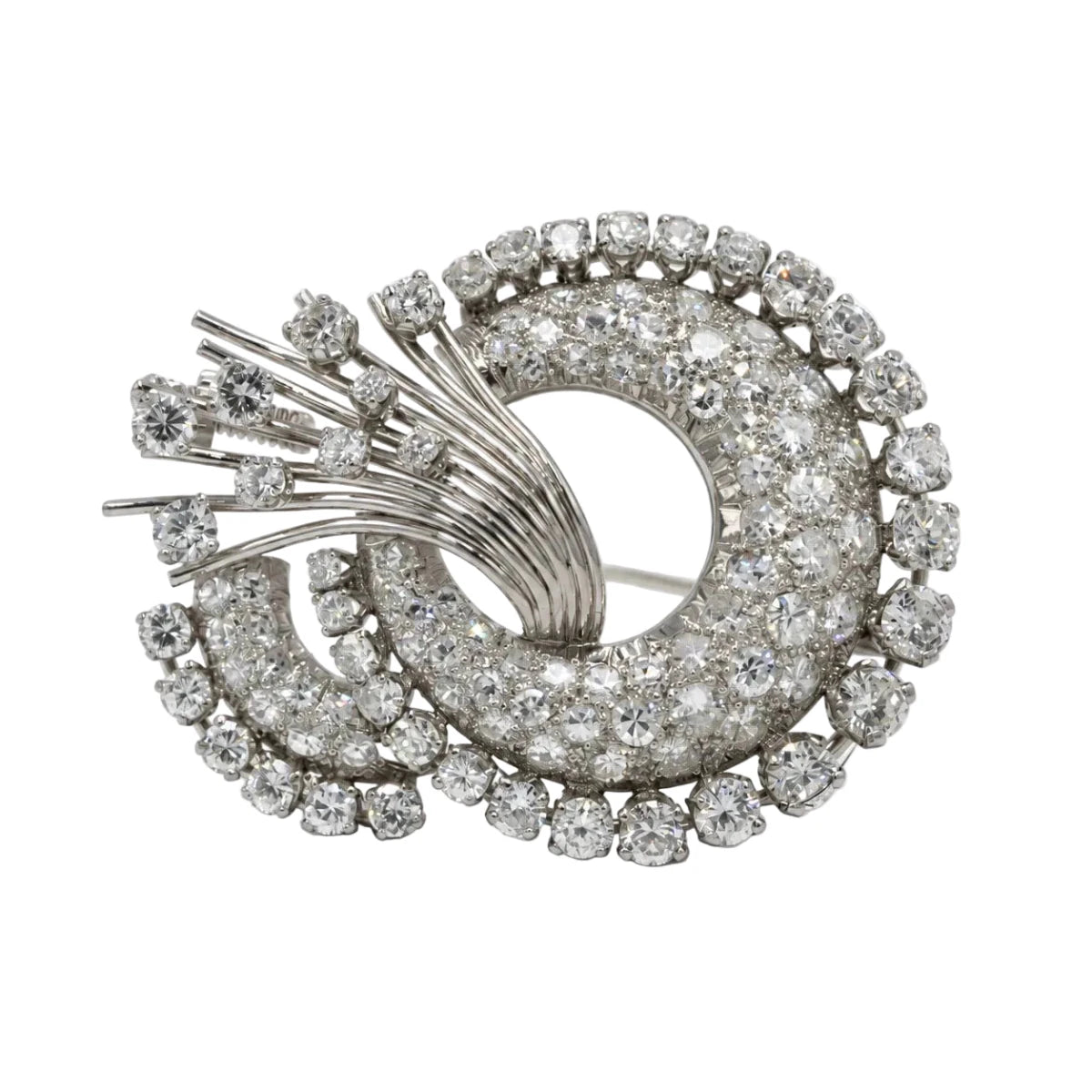 Broche Épingle en or blanc, platine et diamants - Castafiore
