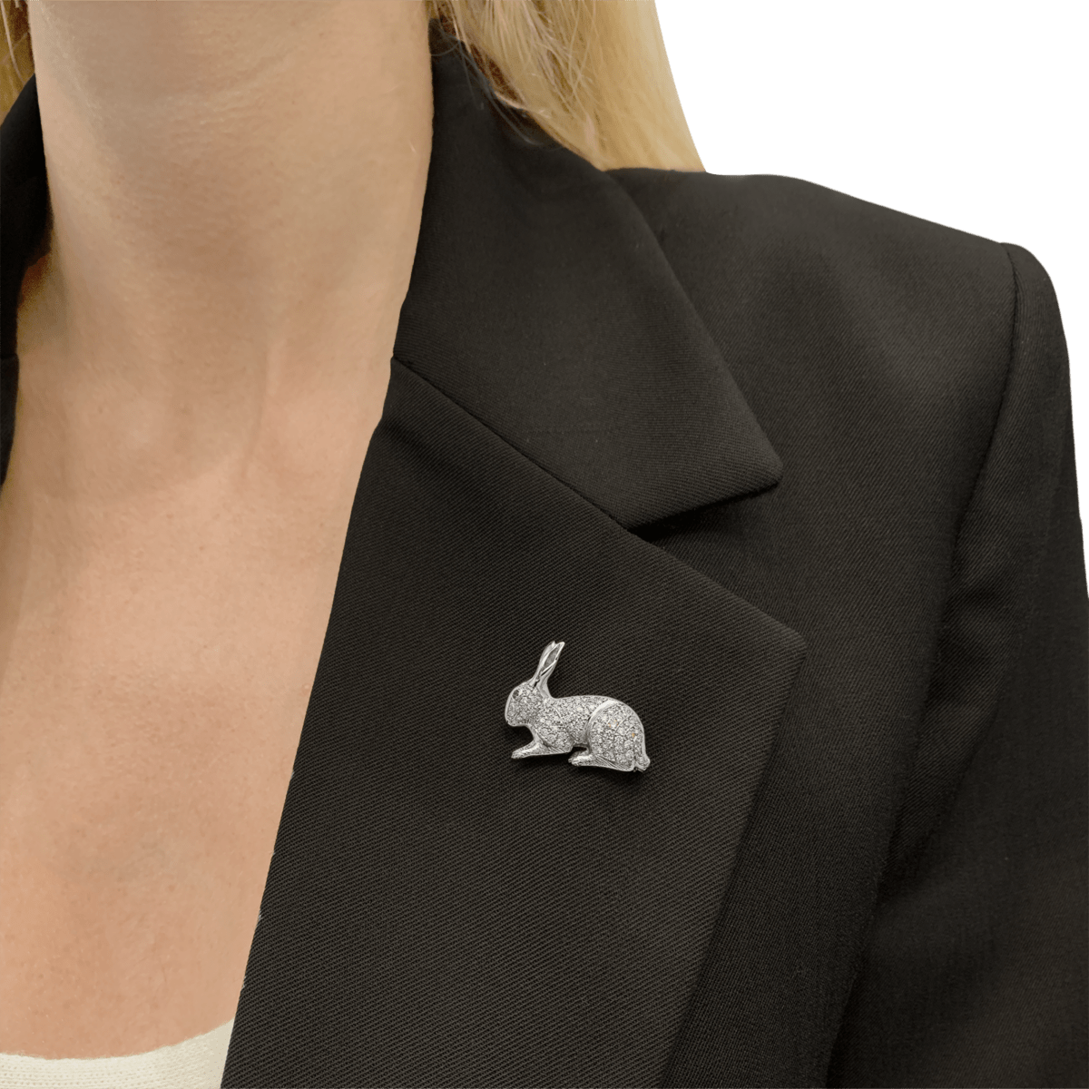 Broche Épingle en or blanc, platine et diamants - Castafiore
