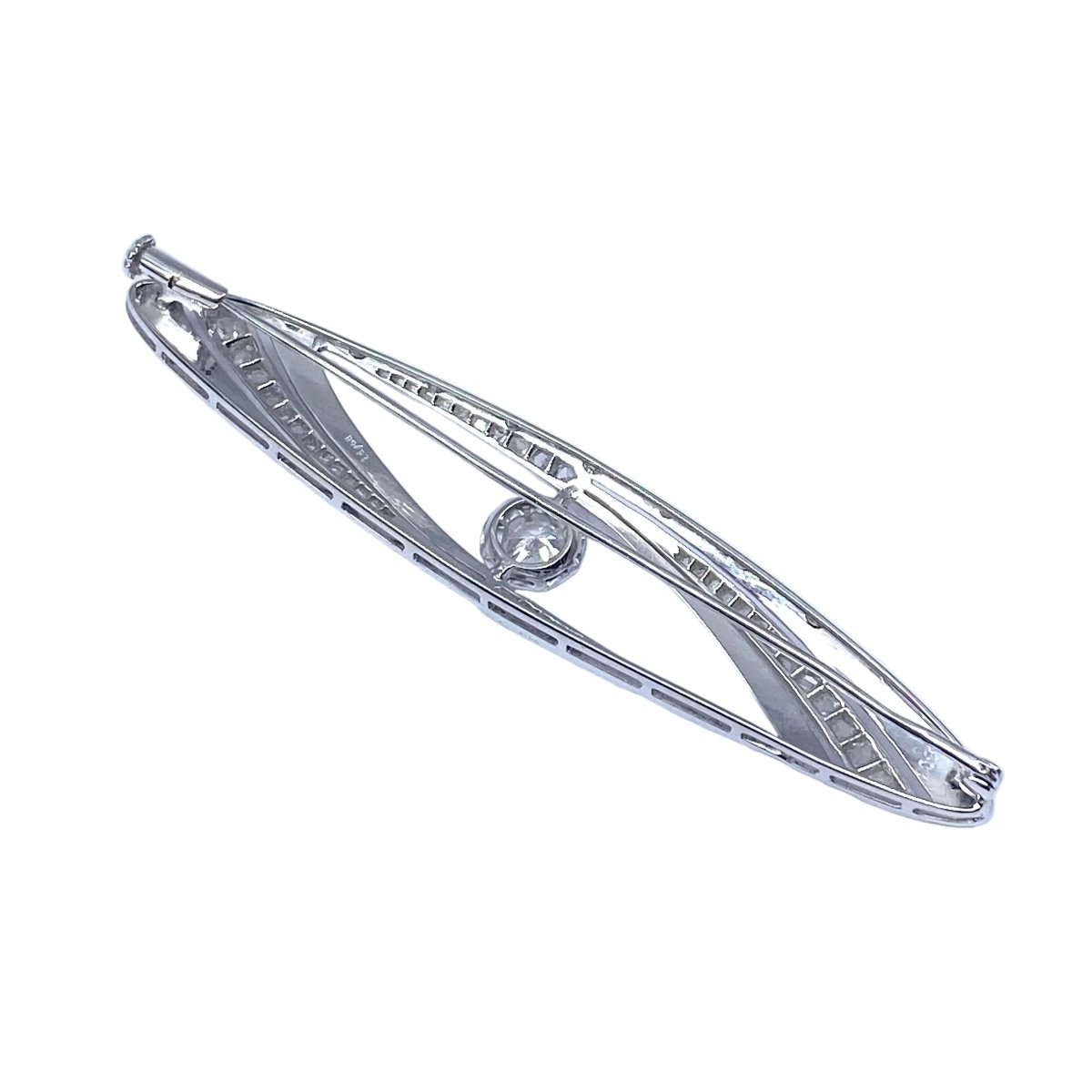 Broche Épingle en or blanc, platine et diamants - Castafiore