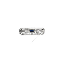 Broche Épingle en or blanc, platine, saphir et diamants - Castafiore