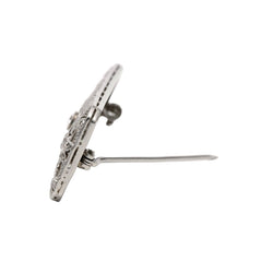 Broche Épingle en or blanc, saphirs et diamants - Castafiore