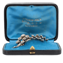 Broche Épingle en or jaune, argent et diamants - Castafiore