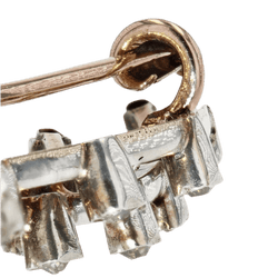 Broche Épingle en or jaune, argent et diamants - Castafiore