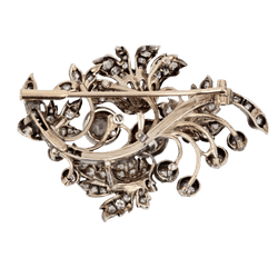 Broche Épingle en or jaune, argent et diamants - Castafiore