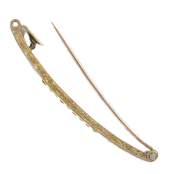 Broche Épingle en or jaune, argent, rubis et diamants - Castafiore