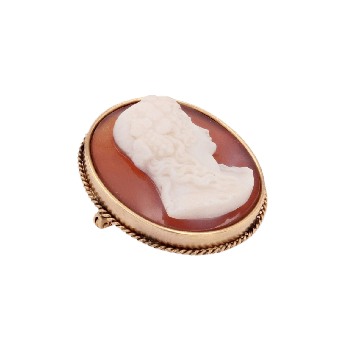 Broche Épingle en or jaune et agate - Castafiore