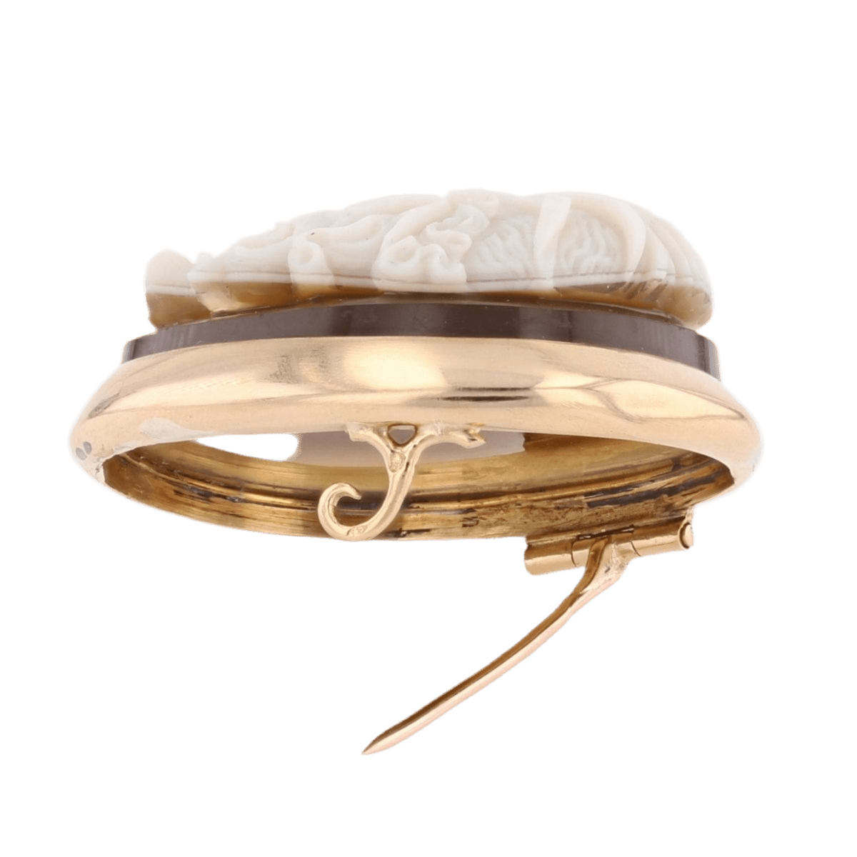 Broche Épingle en or jaune et agate - Castafiore