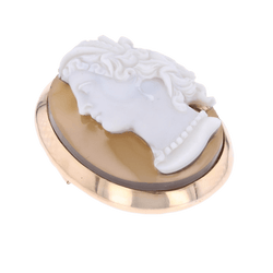 Broche Épingle en or jaune et agate - Castafiore