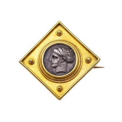 Broche Épingle en or jaune et argent - Castafiore