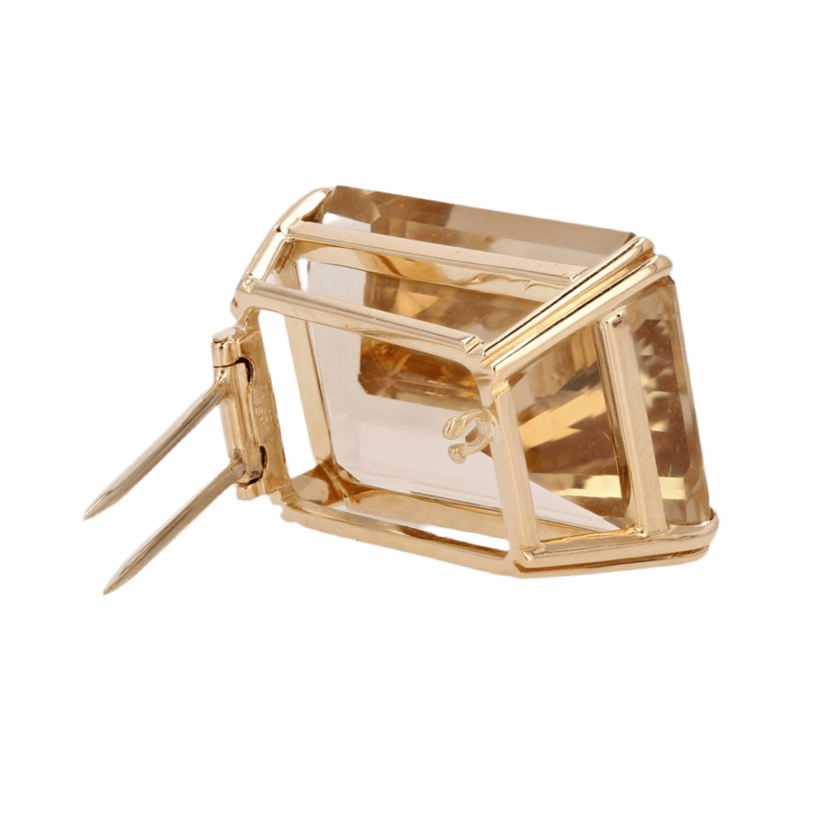 Broche Épingle en or jaune et citrine - Castafiore