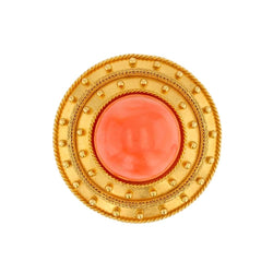 Broche Épingle en or jaune et corail - Castafiore