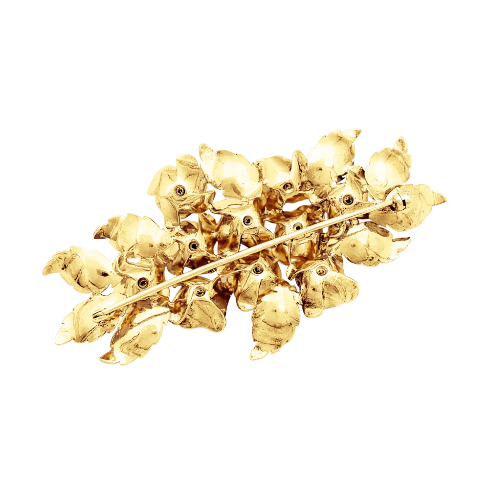 Broche Épingle en or jaune et diamant - Castafiore