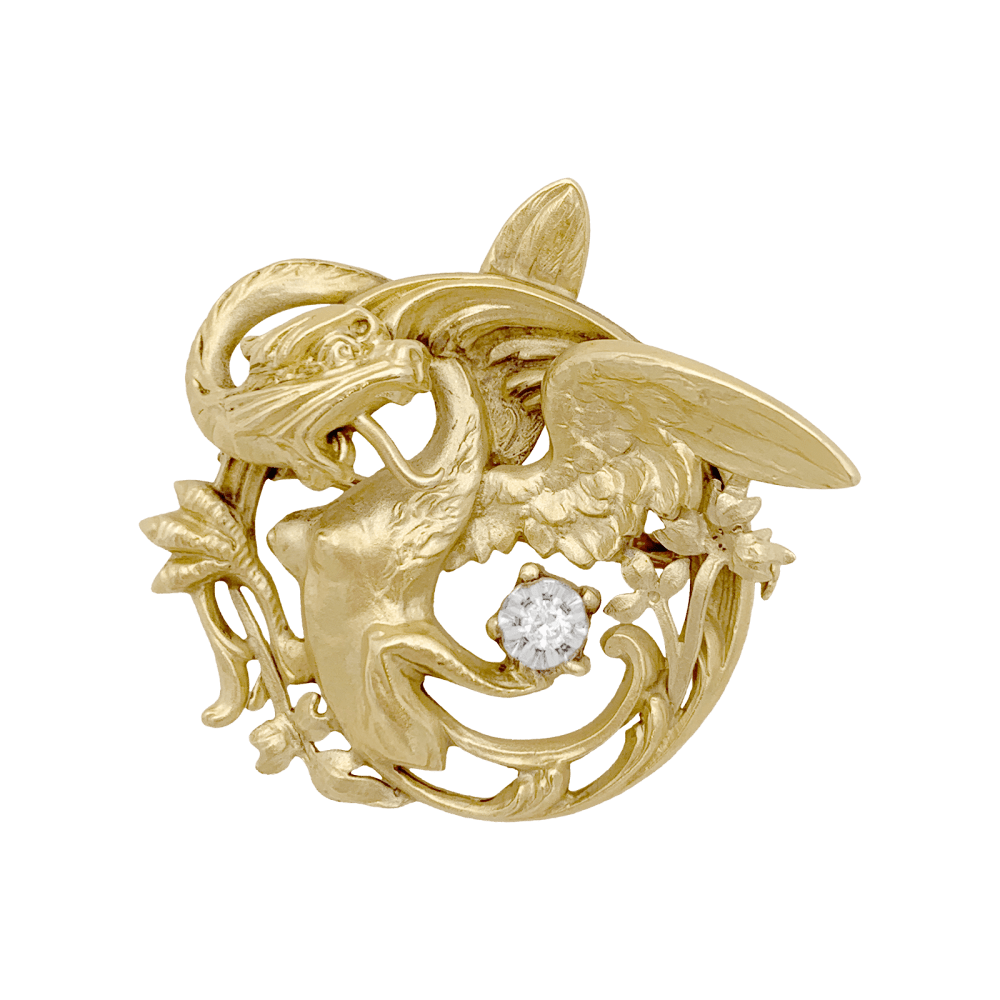 Broche Épingle en or jaune et diamant - Castafiore