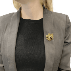 Broche Épingle en or jaune et diamant - Castafiore