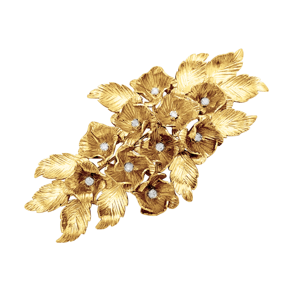 Broche Épingle en or jaune et diamant - Castafiore