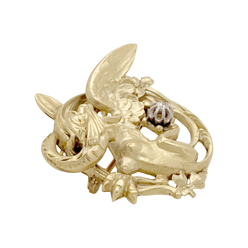 Broche Épingle en or jaune et diamant - Castafiore