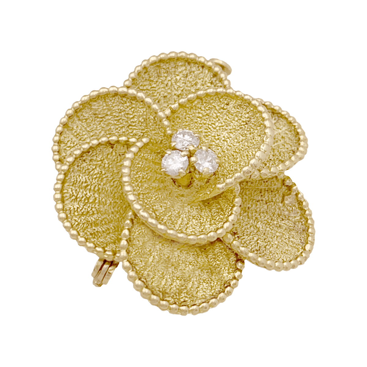 Broche Épingle en or jaune et diamants - Castafiore