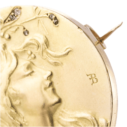 Broche Épingle en or jaune et diamants - Castafiore