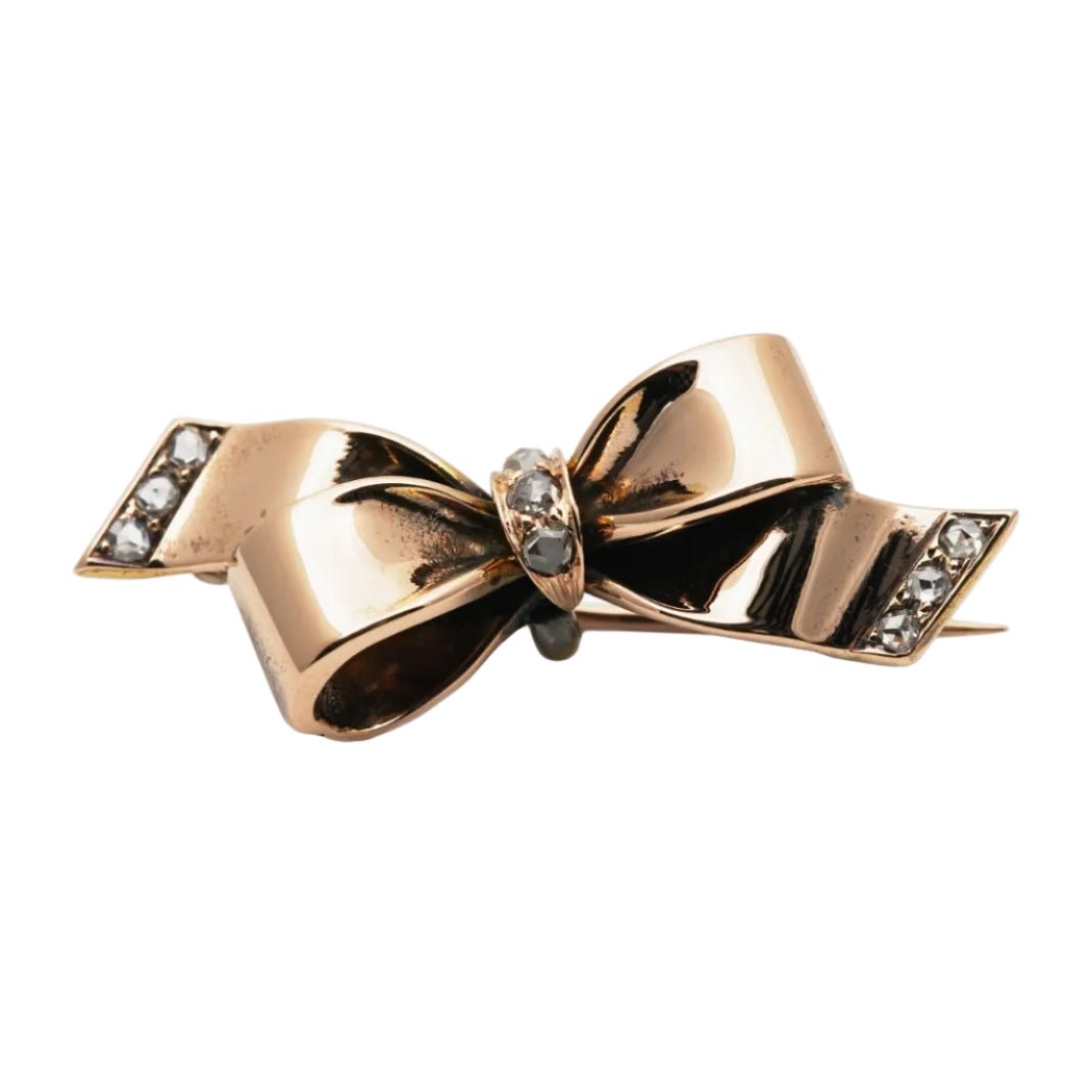 Broche Épingle en or jaune et diamants - Castafiore