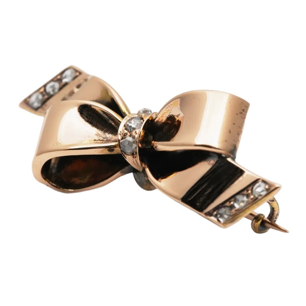 Broche Épingle en or jaune et diamants - Castafiore