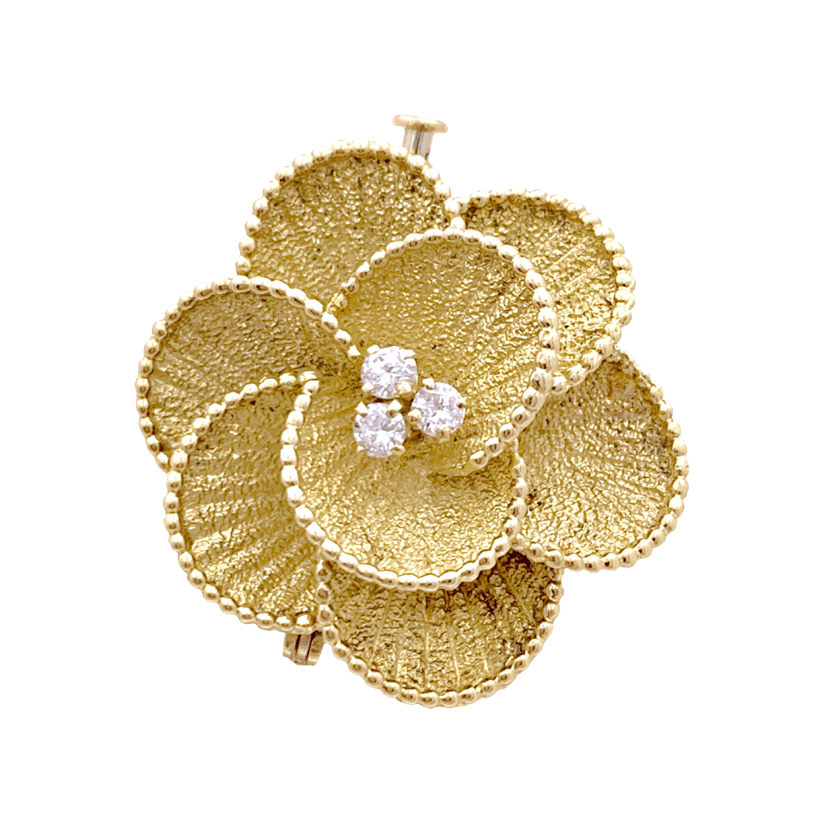 Broche Épingle en or jaune et diamants - Castafiore