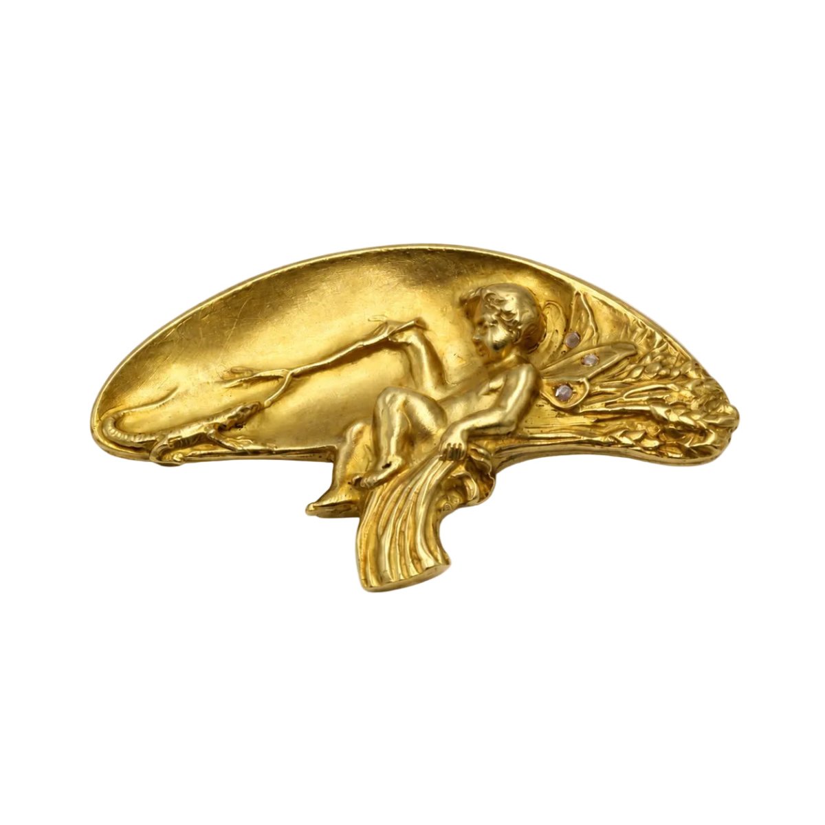 Broche Épingle en or jaune et diamants - Castafiore