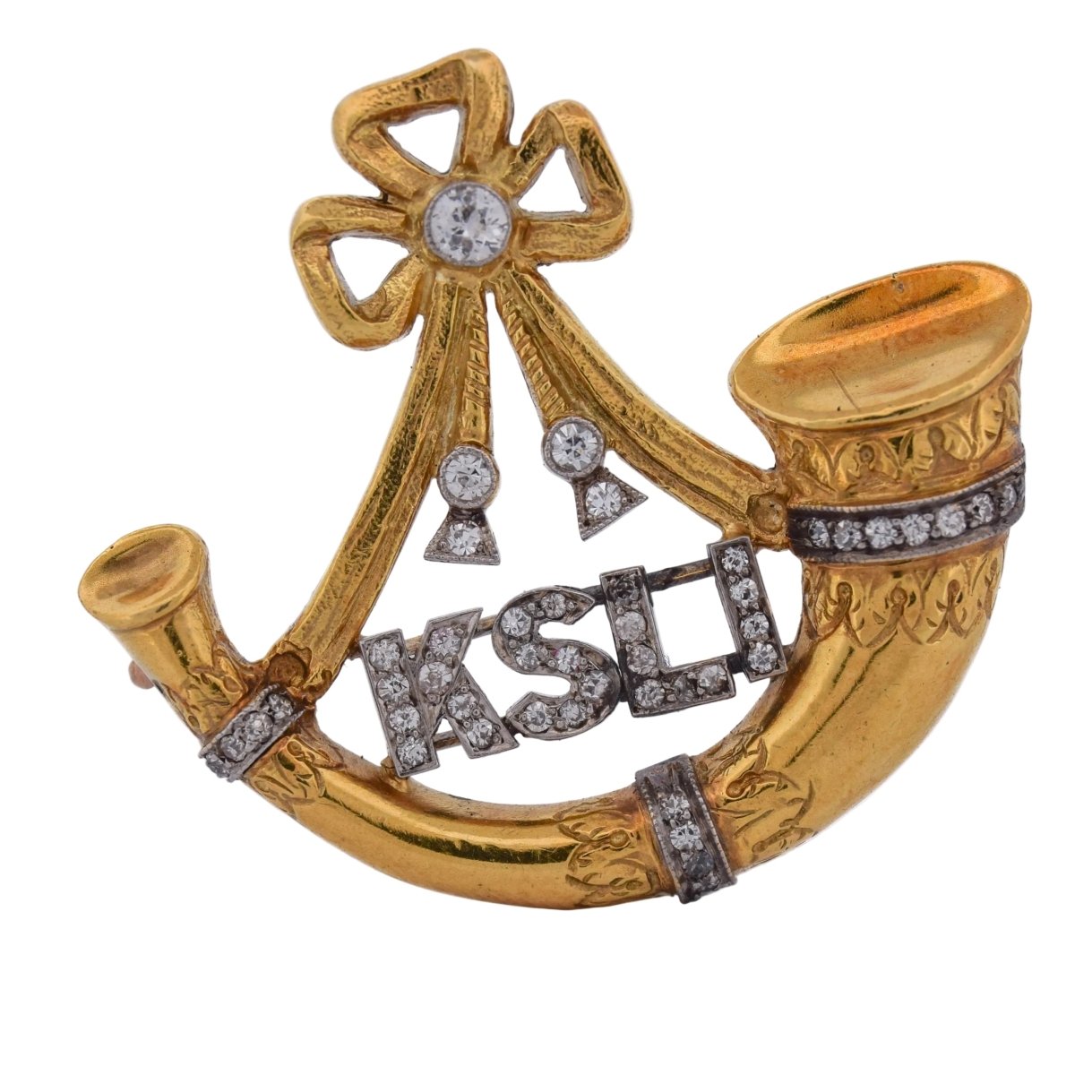 Broche Épingle en or jaune et diamants - Castafiore