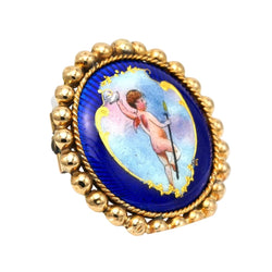 Broche Épingle en or jaune et émail - Castafiore