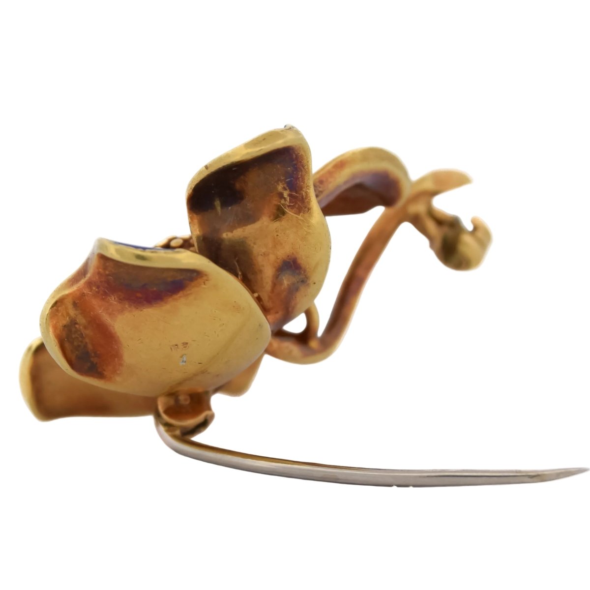 Broche Épingle en or jaune et émail - Castafiore