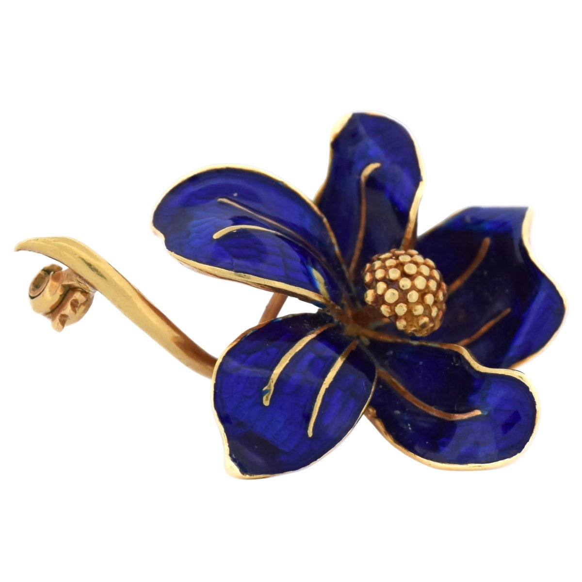 Broche Épingle en or jaune et émail - Castafiore