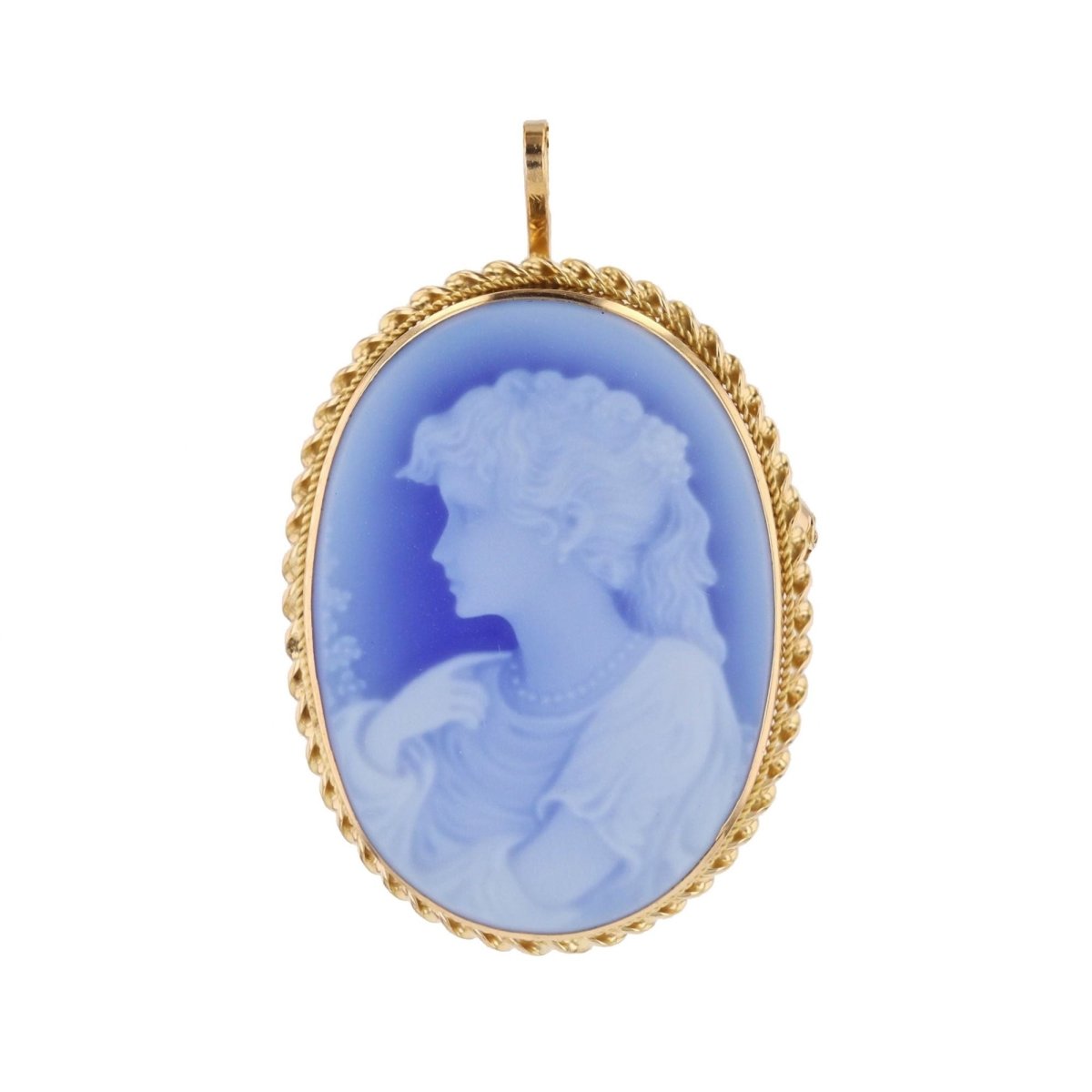 Broche Épingle en or jaune et pâte de verre - Castafiore