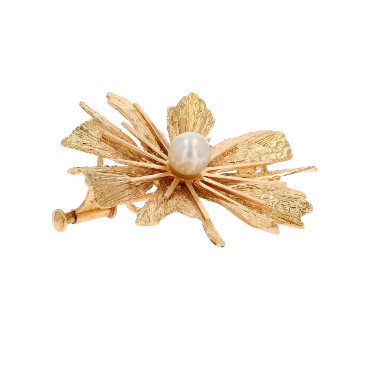 Broche Épingle en or jaune et perle - Castafiore