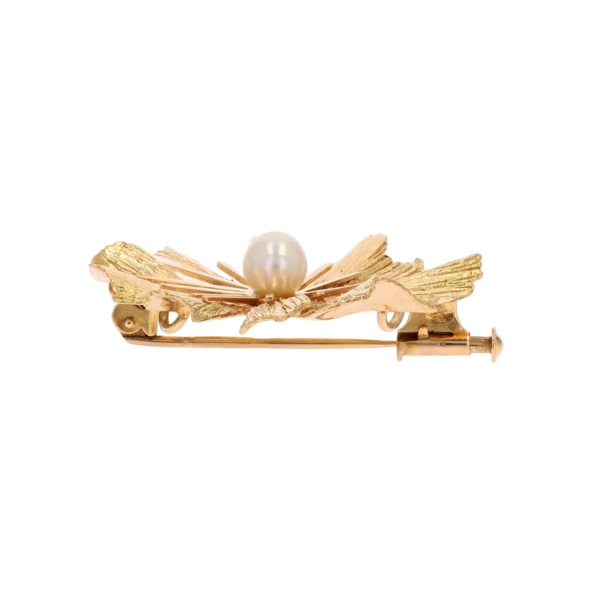 Broche Épingle en or jaune et perle - Castafiore