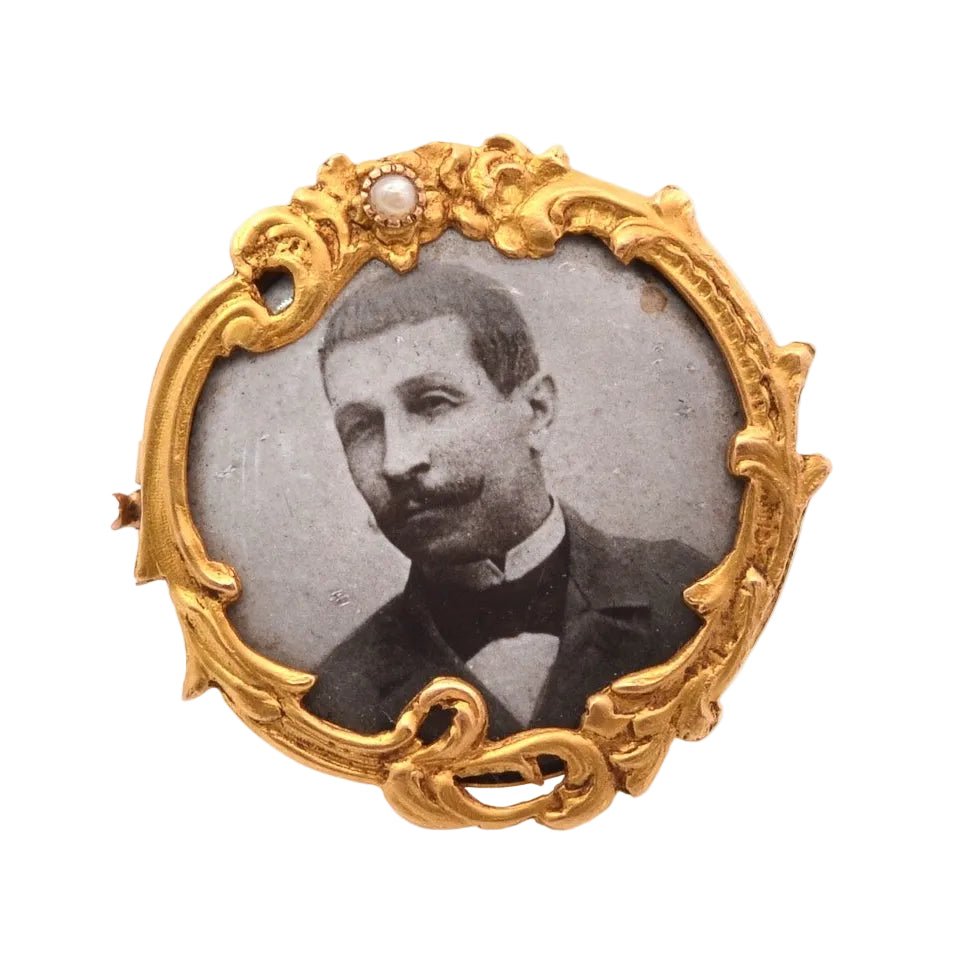 Broche Épingle en or jaune et perle - Castafiore