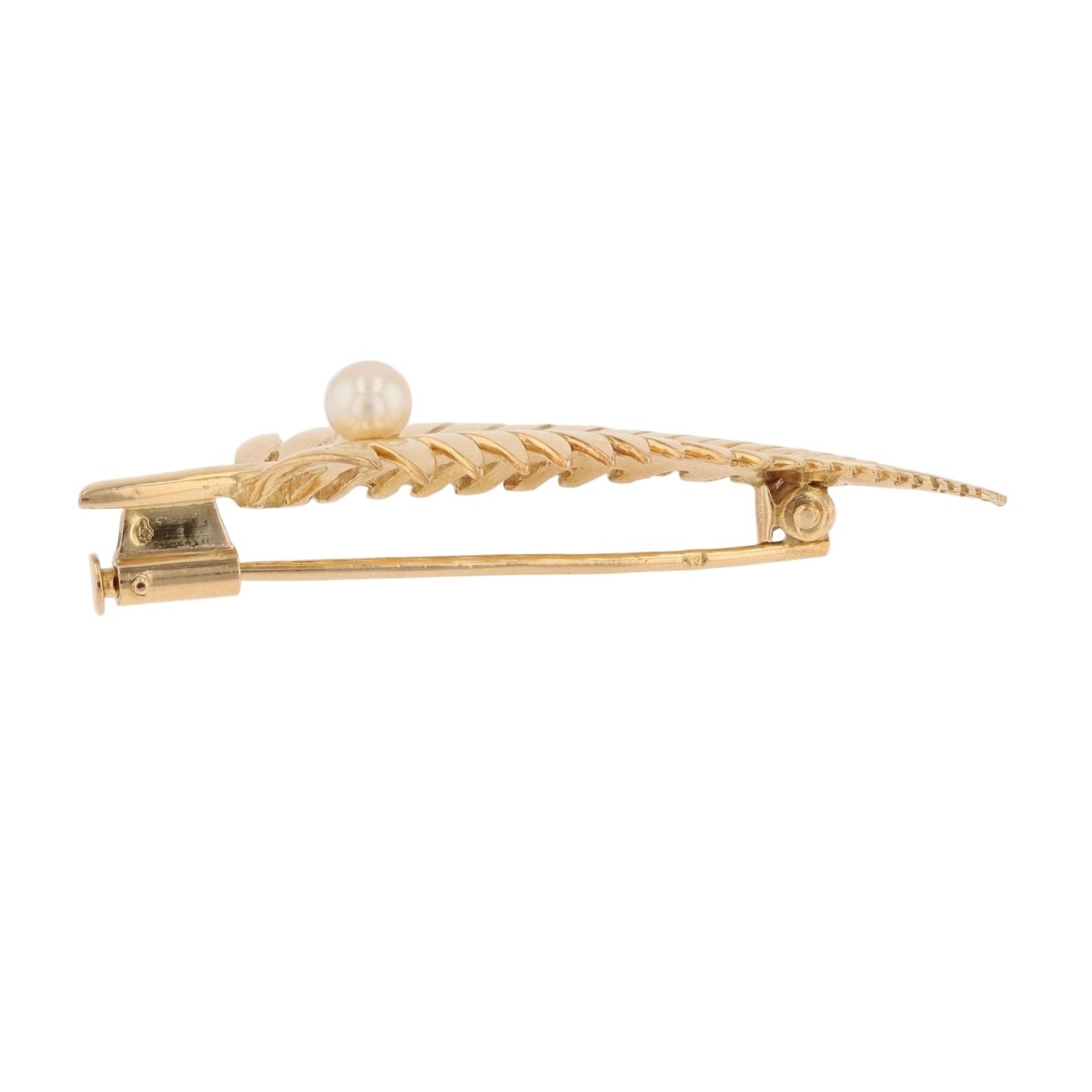 Broche Épingle en or jaune et perle - Castafiore